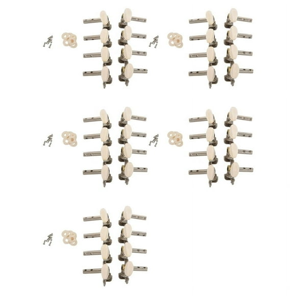5X Machines Tuners Pegs Tuning Key with White Pearl Knobs 4L+4R for Mandolin