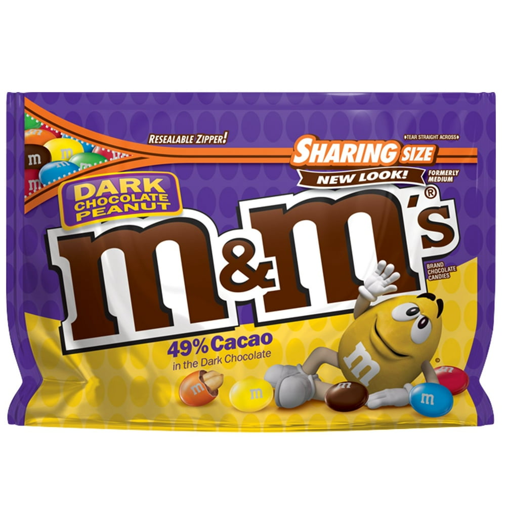 M&M'S Peanut Dark Chocolate Candy Sharing Size 10.1Ounce Bag Walmart