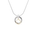 thumbnail image 2 of Delight Jewelry Goldtone Infinity Loop Hockey Ring Charm Necklace, 18", 2 of 4