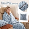 thumbnail image 6 of Flannel Convertible Pillow Blanket, Portable 2‑in‑1 Plush Throw That Folds Into Pillow, Warm Soft Travel Blanket for Sofa, Office and Road Trips, 6 of 6