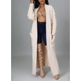 thumbnail image 2 of ORUYROP Long Sweaters for Women Cardigan Open Front Long Sleeve Plus Size Chunky Cable Knit Duster Cardigans with Pockets Winter Coat, 2 of 4