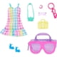 thumbnail image 1 of Barbie Premium Pink Sunglasses Fashion Bag, Multicolor Dress, Blue Heels, and Accessories, 1 of 5
