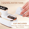 thumbnail image 2 of 1000w Travel Steamer Iron for Clothes LED Mini Steam Ironing Machine Handheld Small Travel Size Traveling US Plug, 2 of 7