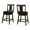 Brown, variant on Monarch 22.5" Swivel Upholstered Seat Wood Barstool in Gray/White (Set of 2)
