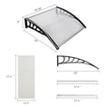 thumbnail image 6 of Door Awning, SEGMART Polycarbonate Awnings and Canopies, Durable Door Canopy Awning Rain Shelter with Black Bracket, Outdoor Awnings for Rain UV, 39"x31.5" Awning for Patio Door Porch, LLL4466, 6 of 9