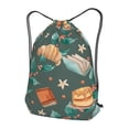 thumbnail image 3 of XMXT Unisex Drawstring Backpack for Women Men, Watercolor Dessert Illustration Waterproof Gym Bag String Bags for Shopping Sport Travel, s, 3 of 8