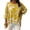 Yellow, variant on Printed 3/4 Sleeve Shirts For Women Crewneck High Low Hem Tops Fall Casual Elegant Fashion Flowy Tunic Shirt