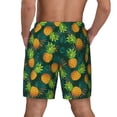 thumbnail image 4 of Gaeub Pineapples with Palm Leaves Mens Swim Trunks Stretch Beach Shorts Quick Dry for Men Swim Shorts Swimwear with Pockets- Medium, 4 of 9