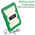 thumbnail image 3 of Dteck Case for iPad 10th Generation 10.9" 2022, Military Grade Shockproof Silicone Protective Cover for iPad 10th Gen 10.9 Inch Rotatable Stand with Handle Holder Shoulder Strap Cover, Deep Green, 3 of 8
