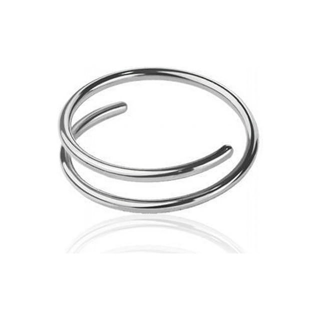 Anneau de Nez Double 20 g pour Perçage Simple Anneau de Nez Acier Chirurgical