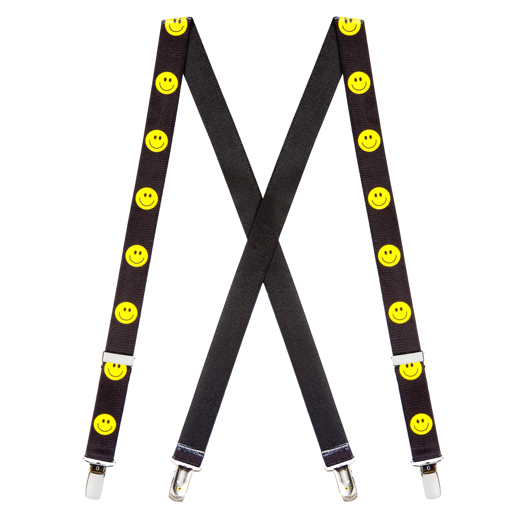 SuspenderStore Suspender Store Happy Face Suspenders Black Walmart
