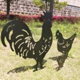 thumbnail image 5 of Estatuilla de animales TUNC Metal Hierro Gallo Gallina Pollito Decoración Jardín, 5 of 5