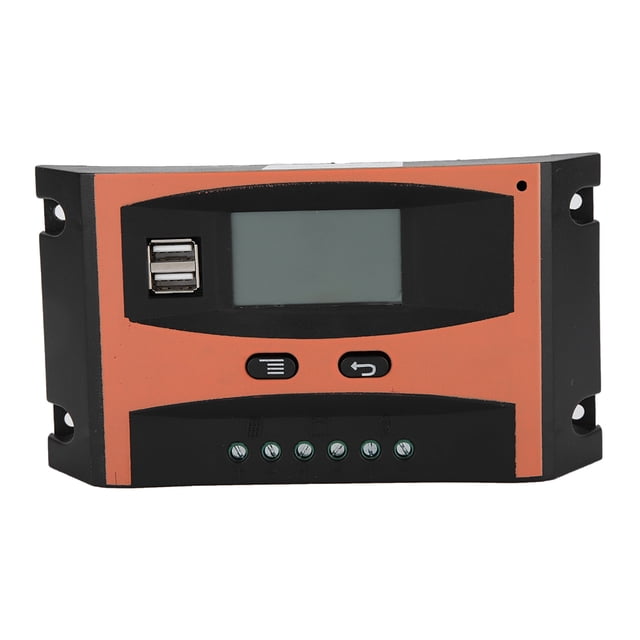 Controlador Del Regulador, Salida De Puerto USB Dual 30 A Controlador De Seguimiento Máximo De Potencia De Control De Potencia Pantalla LED De 12 V/24 V Regulador De Panel Solar