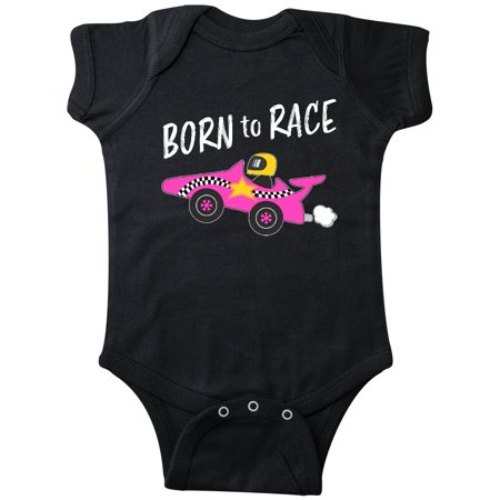 

Inktastic Born to Race- Pink Race Car Gift Baby Boy or Baby Girl Bodysuit