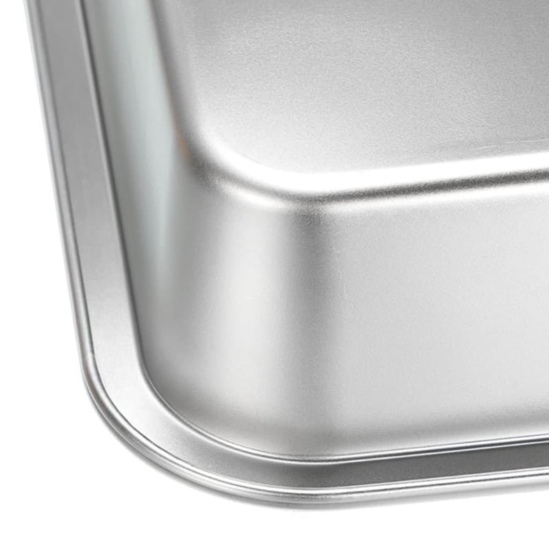 Zecic Cats Litter Box Stainless Steel 4 inch Side Height Smooth Surface Metal Pan