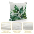 thumbnail image 4 of Orinice  Leaf Throw Pillow Cushion Cover, Watercolor Hand Drawn Style Print Panda Banana Fragipani Tropical Trees Exotic Leaves, Decorative Square Accent Pillow Case, White, 4 of 5