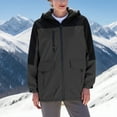 thumbnail image 2 of MaFYtyTPR Winter Windbreaker Overcoat for Women Ski Jacket Warm Coats Waterproof Windbreaker Snowboarding Jacket Hooded For Hiking Travel Gray L, 2 of 5