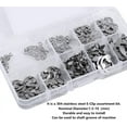 thumbnail image 3 of 120Pcs 1.5Mm-10Mm 304 Stainless Steel Circlip Ring Assortment, E Type Circlip Ring Kit With Storage Box, 3 of 8