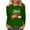 Green, variant on Womens Fashion Thanksgiving Shirts Pumpkin Graphic Printed Tees Blouses Casual Long Sleeve V Neck T Shirts Fall Tops 2025 White