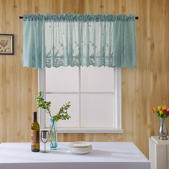 Window Topper Curtains,Blackout Short Window Valance Blackout Tiers Curtain Short Window Valance Custom Engineered