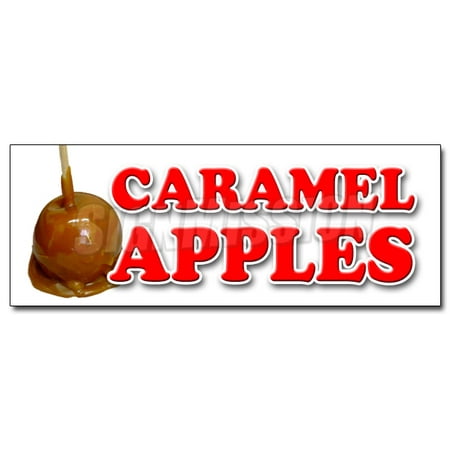 CARAMEL APPLES DECAL sticker candy apple cart taffy farmers market