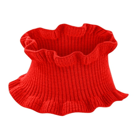 

Scarfs for Women Women S Knitted Bib Covering Neck Cover False High Collar Infinity Loop Scarf
