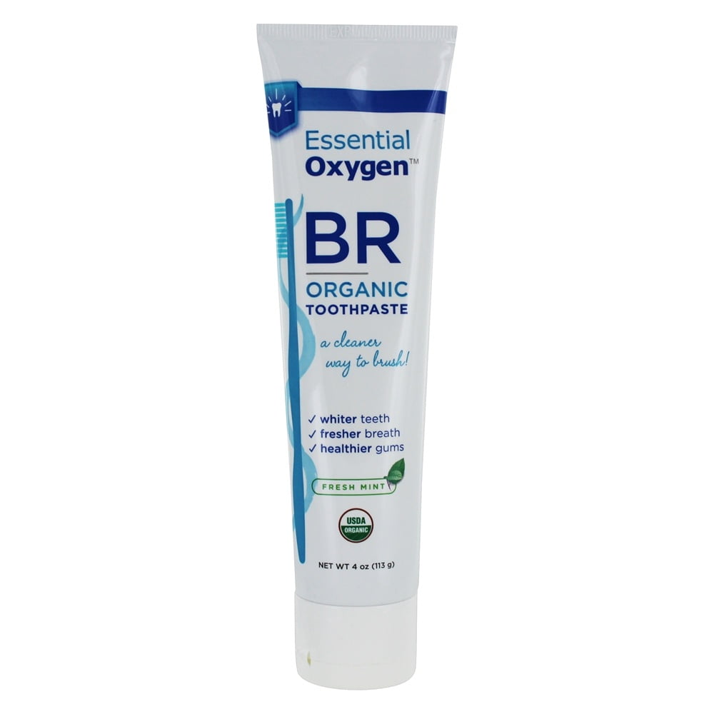 Essential Oxygen BR Organic Toothpaste Fresh Mint 4 oz. Walmart
