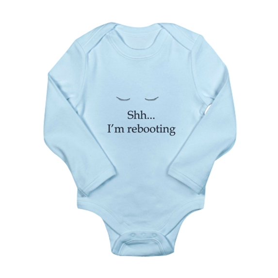 CafePress - Shh... I'm Rebooting - Long Sleeve Infant Bodysuit