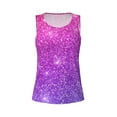 thumbnail image 6 of Sigee Purple Glitter for Women's Workout Tank Top,Running Tank Tops,Sleeveless Gym ClothesLarge, 6 of 8