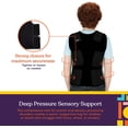 thumbnail image 5 of Special Supplies Sensory Compression Vest Deep Pressure Comfort for Autism, Hyperactivity, Mood Processing Disorders, Breathable, Form-Fitting, Kids and Adults (Black, Large 24x42 inches), 5 of 9