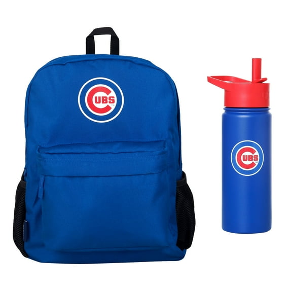 Wildkin  Chicago Cubs Backpack & 18 oz. Water Bottle 2-Piece Set