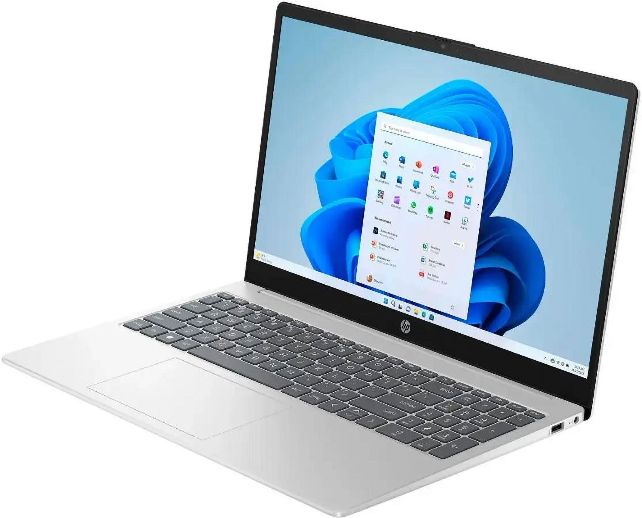 HP 15.6" HD Touchscreen Laptop, 10-Core Intel Core i5-1235U, 16GB RAM, 512GB SSD + 256GB Portable SSD Hub, KeyPad, HDMI, USB-C, Win 11, Natural Silver