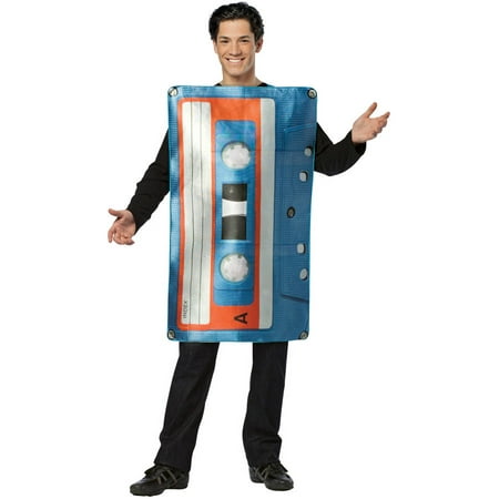 Get Real Cassette Tape Men's Adult Halloween Costume, One Size, (40-46)