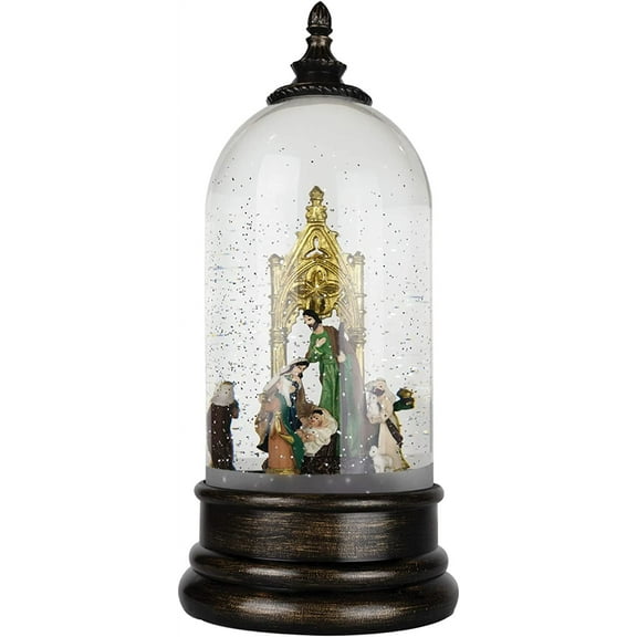 The Nativity Store Holy Family Snow Globe Nativity - Christmas Scene for Indoor Holiday Decor - Family-Friendly Decorations - Christmas Snow Globe Made with Glass and Polyresin
