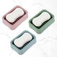 thumbnail image 6 of Unique Bargains 1 Pc Soap Dish Double Layer Grid Soap Holder for Bathroom Green, 6 of 6