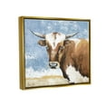 thumbnail image 4 of Stupell Industries Abstract Cow Calf Animals & Insects Painting Gold Floater Framed Canvas Art Print Wall Art, 31 x 25, 4 of 10
