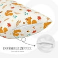 thumbnail image 3 of Balery Squirrel Maple Leaves And Nuts Bedding Queen Pillow Cases - Envelope Closure - Soft Brushed Microfiber Fabric - Shrinkage and Fade Resistant Pillow Cases-14"x20", 3 of 6