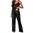 thumbnail image 2 of BLCHUNen 2 Piece Pajamas Sets for Women 3/4 Sleeve Crew Neck Pullover Casual Lightweight Comfy Loungewear Outfits, 2 of 4