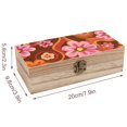 thumbnail image 2 of 7.9×2.3 In Wooden Boxes Durable Easy To Use Dustproof Prevent Slippery Delicate And Cabinet Groovy Flowers (14), 2 of 8