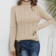 thumbnail image 3 of SOMER Sweaters for Women Casual Turtleneck Long Sleeve Loose Knit Pullover Sweater Fall Winter Clothes 2025, 3 of 7