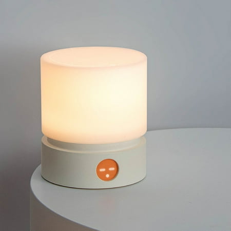 

USB Cylindrical Night LED Lamp Double Tap Breathing Mode Lamp Durable Use for Home Living Room Decoration