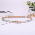 thumbnail image 2 of Sunjoy Tech Waist Belt Fitted Simple Lightweight Convenient Decorate Faux Leather Smooth Surface Shiny Rhinestone Waist Strap for Daily Wear, 2 of 2