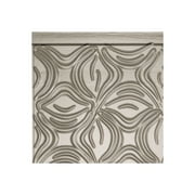 Fasade Easy Installation Lotus Brushed Nickel Backsplash Panel for Kitchen and Bathrooms (6" x 6" Sample)