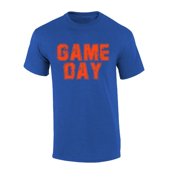 Florida Tshirt Football Team Color Orange and Blue Florida Game Day Shirt Gator Mens Short Sleeve T-shirt Graphic Tee-Royal Blue-4xl