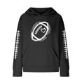 thumbnail image 5 of KAUOD Girls Ribbed Pullover Hoodies Baseball Oversized Long Sleeve Cute Hoodie Sweatshirts Kids Lightweight Loose Tops, 5 of 7