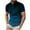 008* Dark Blue, variant on bnaln Mens Polos Shirts Short Sleeve Gradient Color Gym Workout Golf T-Shirt Casual Fashion V Neck Button Down Tops Men's Hawaiian Shirt Summer Stretch Beach Casual Shirts