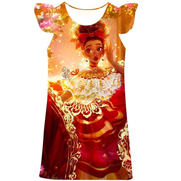 2023 año niña Magic full house vestido princesa niños ropa dibujos animados 3D estampado verano moda Magic full house princesa Dress3T Gao Jinjia LED