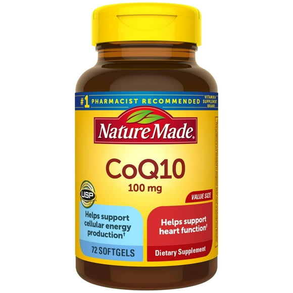 Suplemento Nature Made CoQ10, cápsulas blandas de 100 mg, 72 unidades