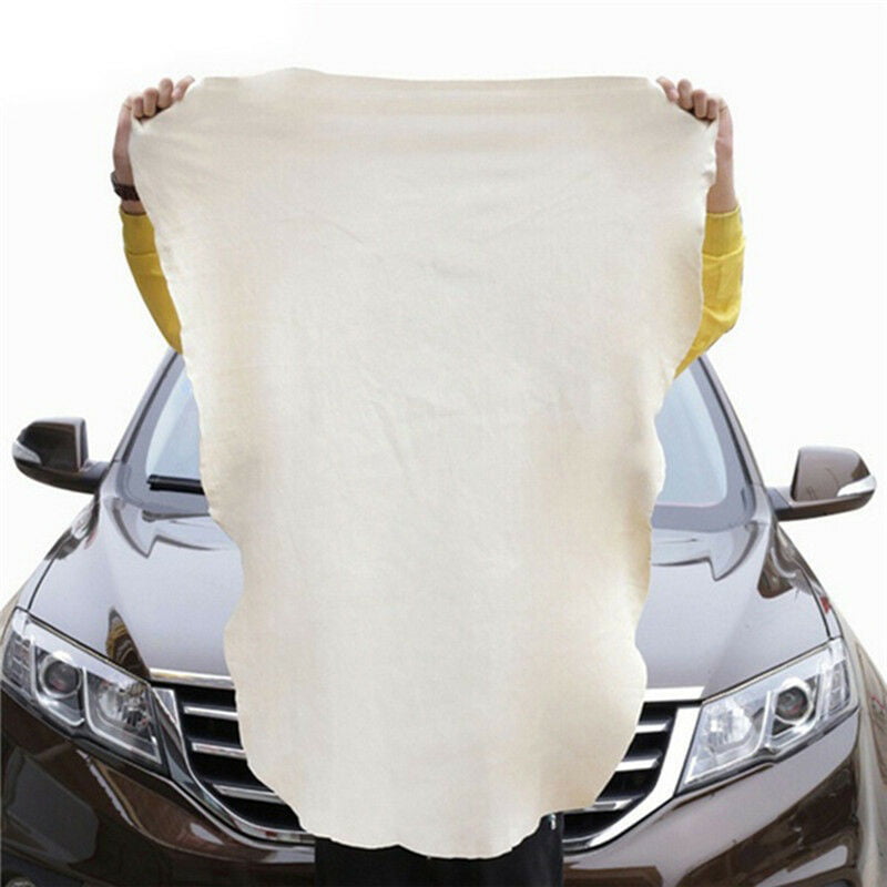 Car Cleaning Natural Chamois Leather Cloth Washing Suede Absorbent Drying Towel 