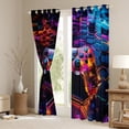 thumbnail image 3 of Manfei Game Console Blackout Curtains Set of 2 (52x84 Each),Gamepad Gamer Window Curtains,Colorful Hexagon Curtains and Drapes For Kids,Super Cozy Room Decor, 3 of 6